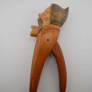 Vintage Hand-Carved Wooden Nutcracker Black Forest Folk Art Hand Crafted